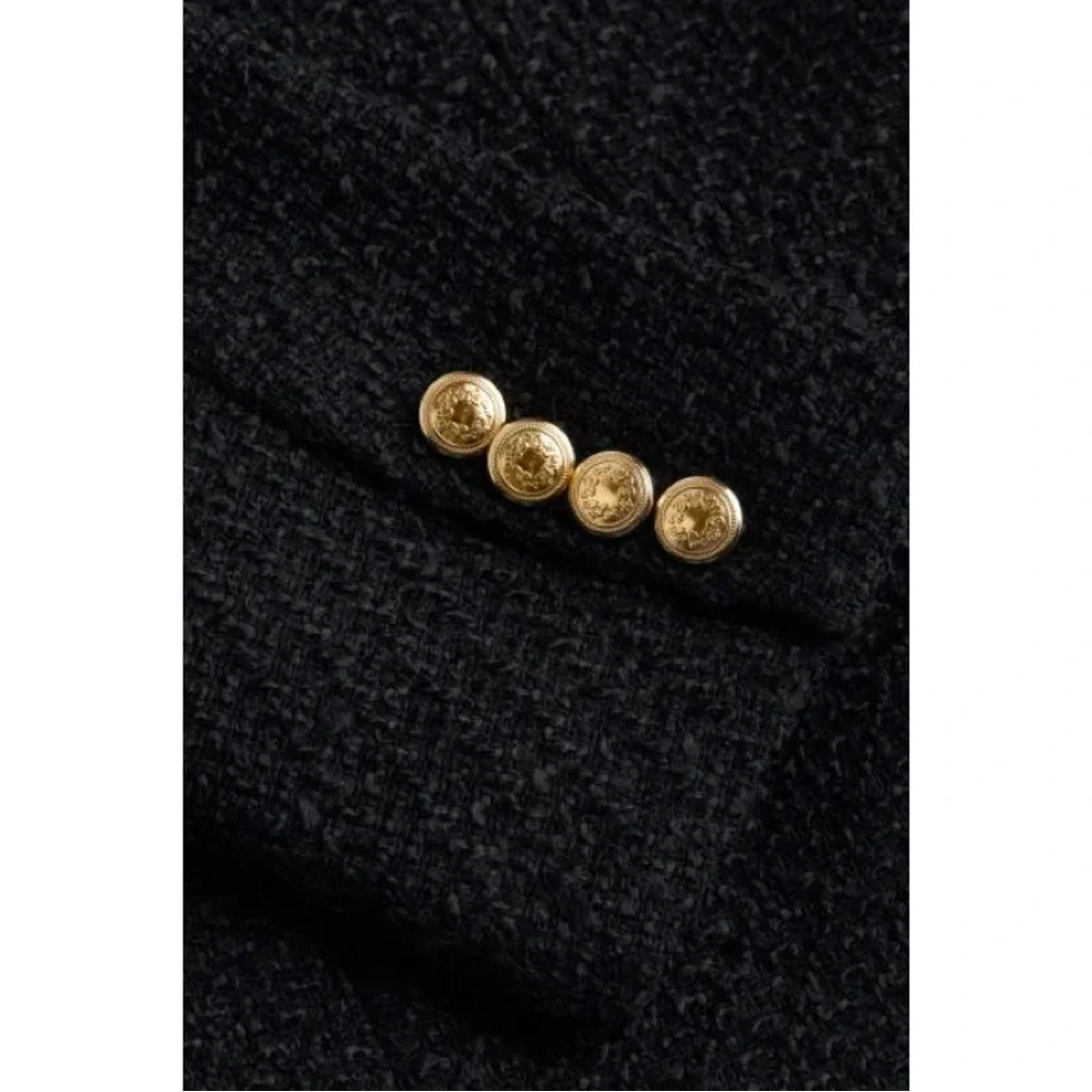 Black Textured Weave Jacket - Picture 7 of 8